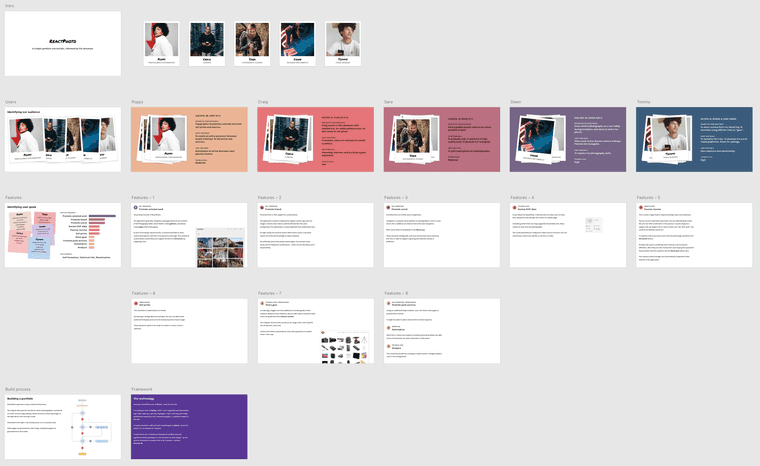 "Project layout in Adobe XD"