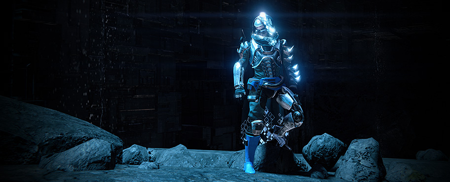 Screen capture from Destiny: Age of Triumph, featuring new armour.