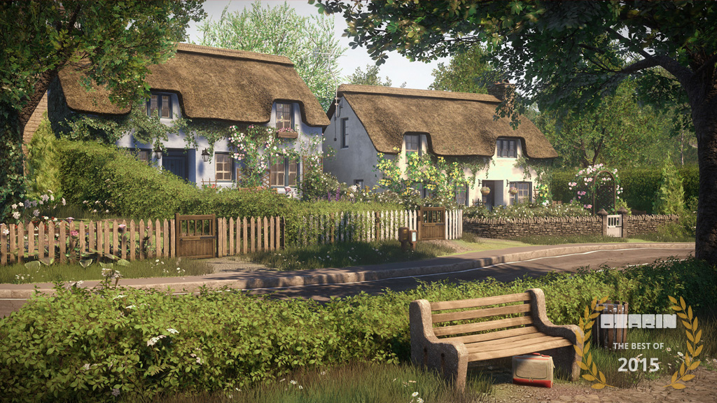 Promotional screen from Everybody's Gone to the Rapture game, with "OZARIN: The Best of 2015" watermark.