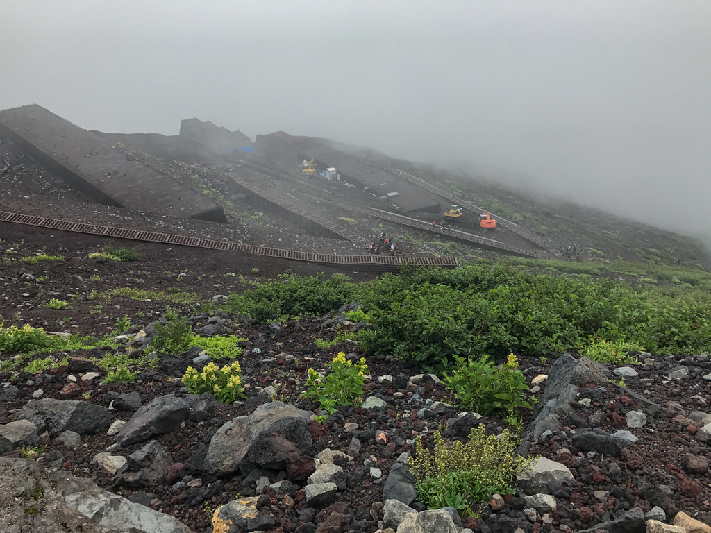 Yoshino trail, Mt Fuji. August between the 6th and 7th stations.