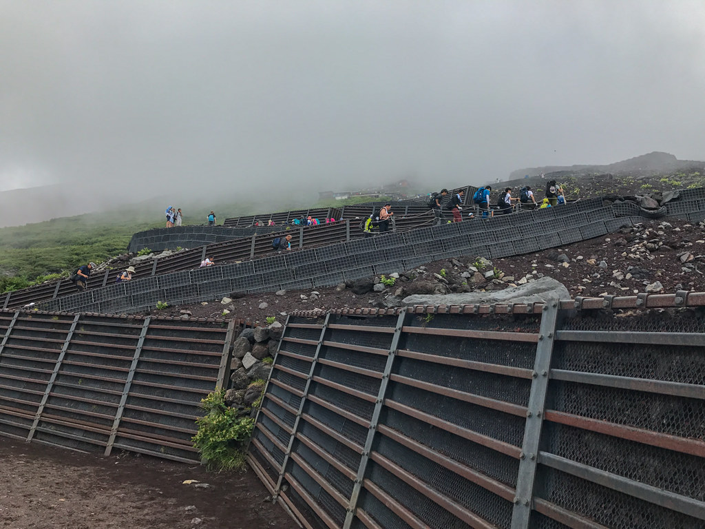 Yoshino trail, Mt Fuji. August between the 6th and 7th stations.