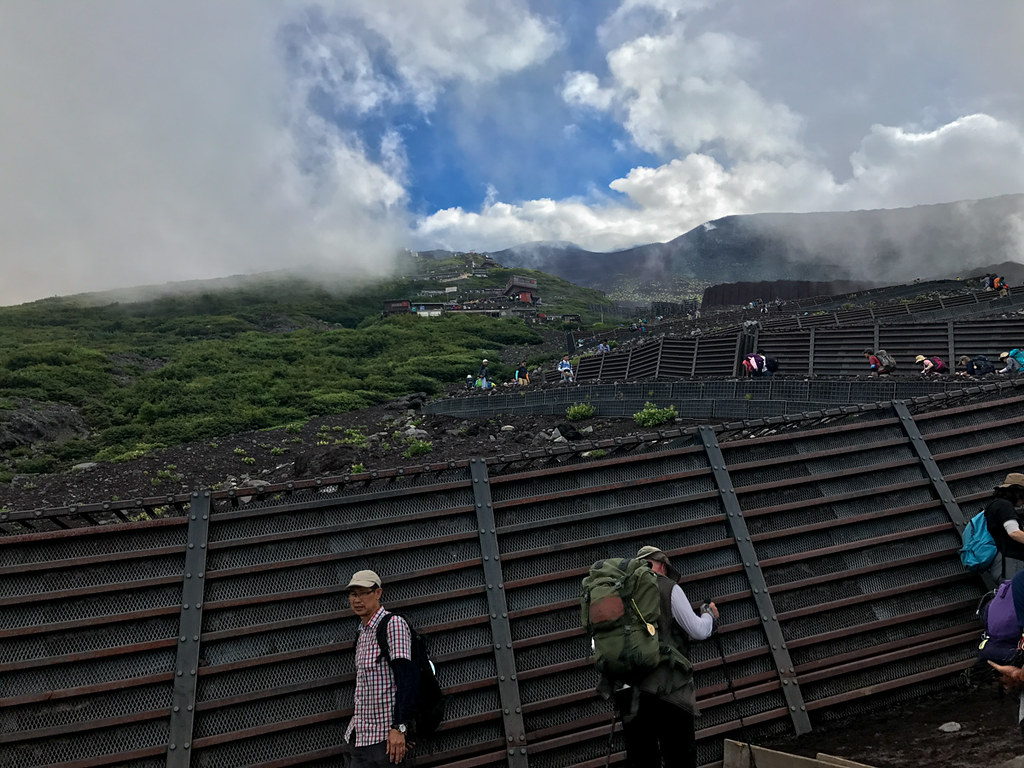 Yoshino trail, Mt Fuji. August between the 6th and 7th stations.