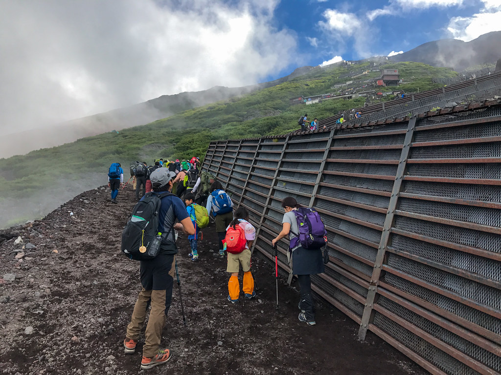 Yoshino trail, Mt Fuji. August between the 6th and 7th stations.