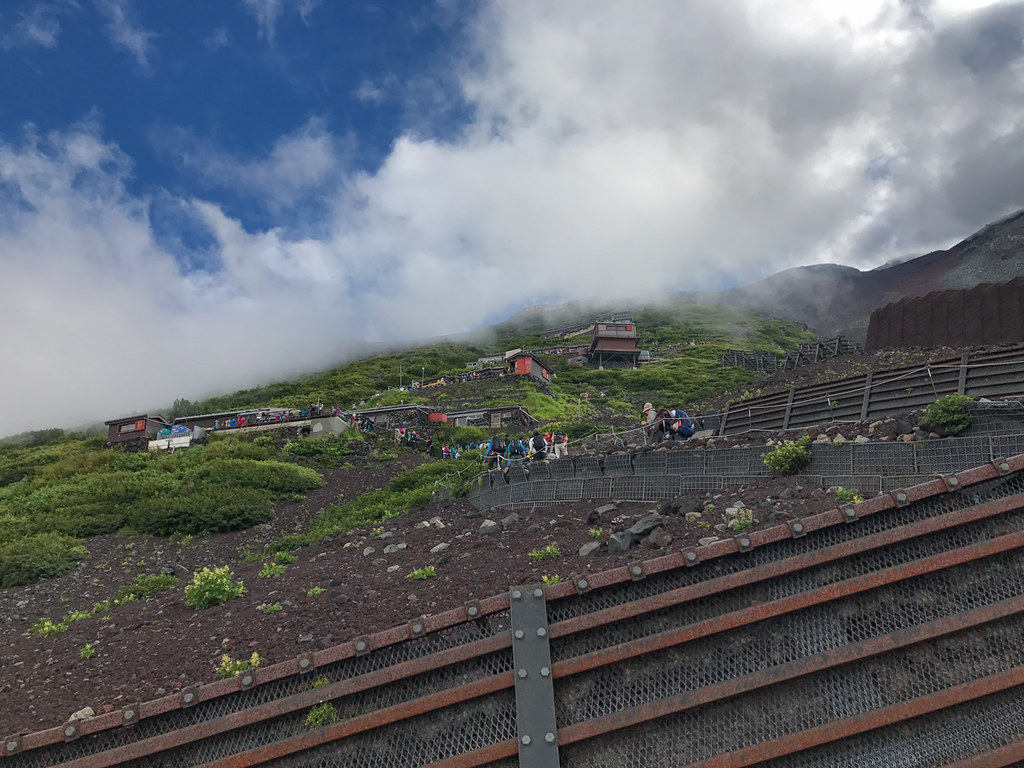 Yoshino trail, Mt Fuji. August between the 6th and 7th stations.