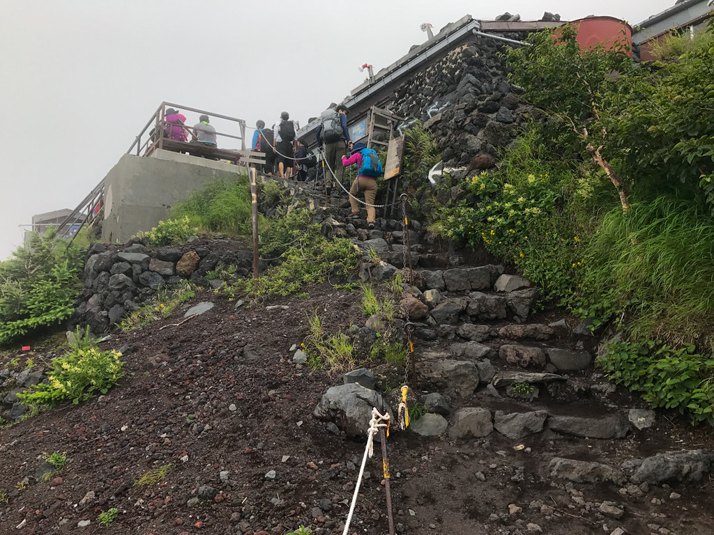 Yoshino trail, Mt Fuji. August between the 6th and 7th stations.