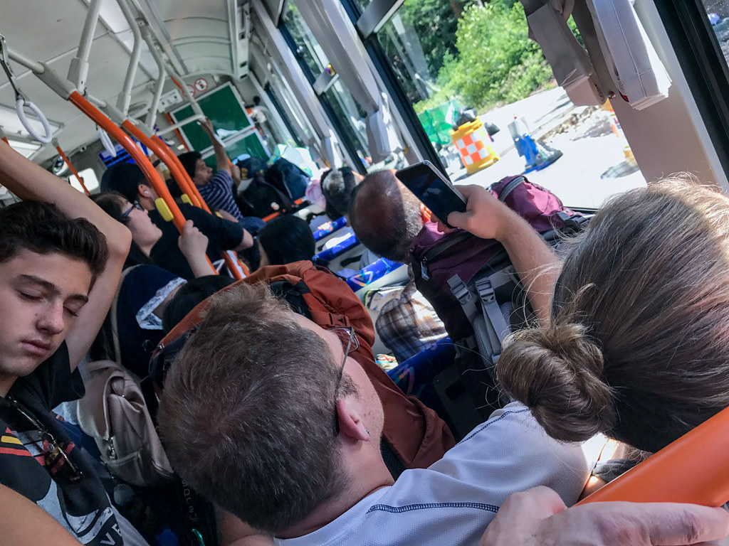 On the Mt Fuji 5th Station bus from Kawaguchiko