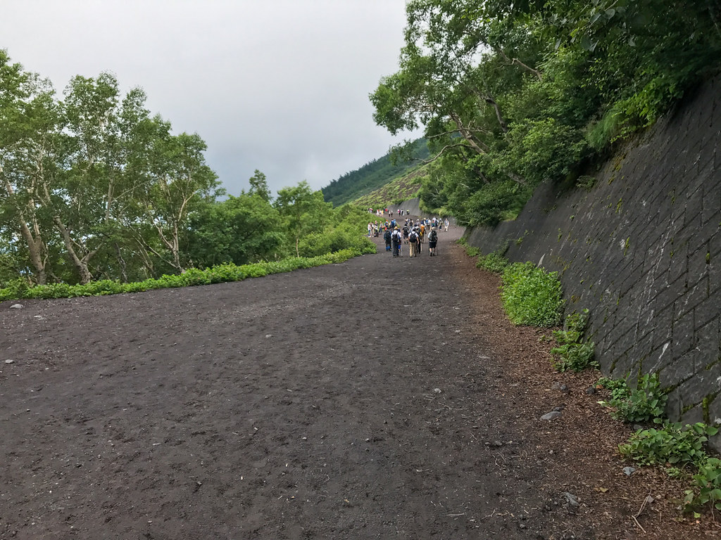 Yoshino trail, Mt Fuji. August between the 5th and 6th stations.