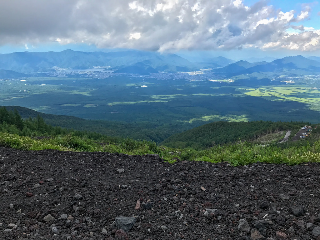 Yoshino trail, Mt Fuji. August between the 5th and 6th stations.