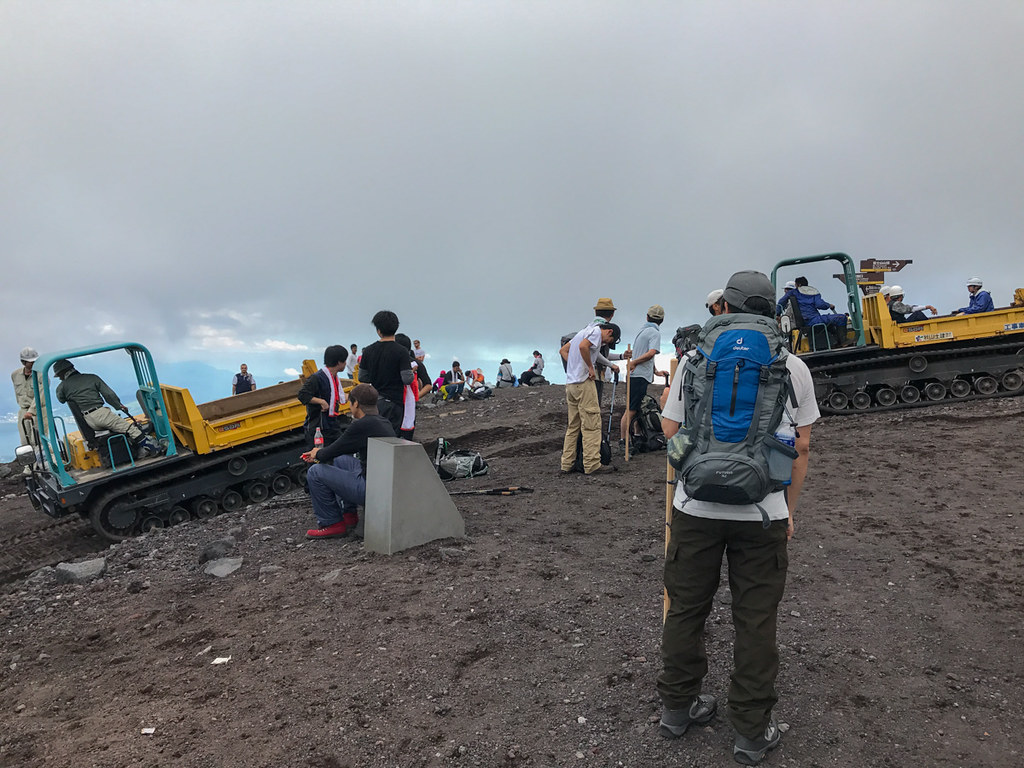 Yoshino trail, Mt Fuji. August at the 6th station.