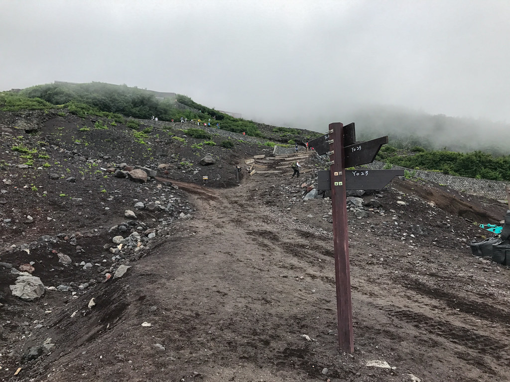 Yoshino trail, Mt Fuji. August at the 6th station.