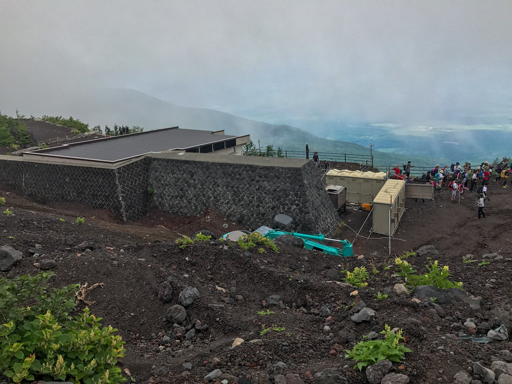 Yoshino trail, Mt Fuji. August at the 6th station.