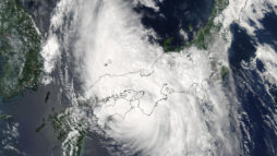 Typhoon Noru satellite picture above Japan