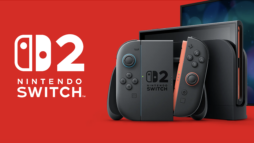 Preview image of the Nintendo Switch 2 console on a red background.