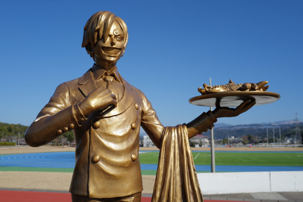 Bronze Sanji statue in Kumamoto