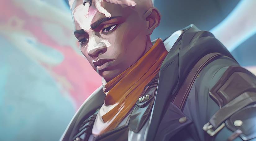 Screen from Arcane. Young man (Ekko) looking sad.